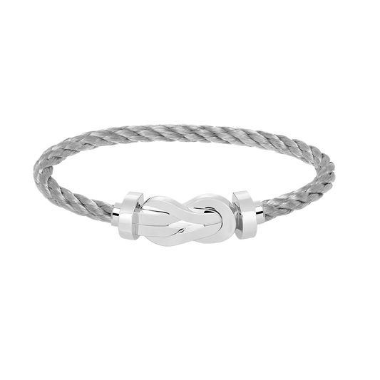 [Lunabriance]CHANCE LARGE 8 FIGURE BUCKLE NO DIAMOND BRACELET SILVER