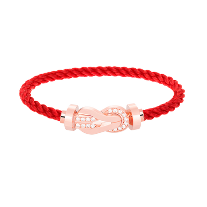 [Lunabriance]CHANCE LARGE 8 FIGURE BUCKLE HALF DIAMOND BRACELET ROSE GOLD