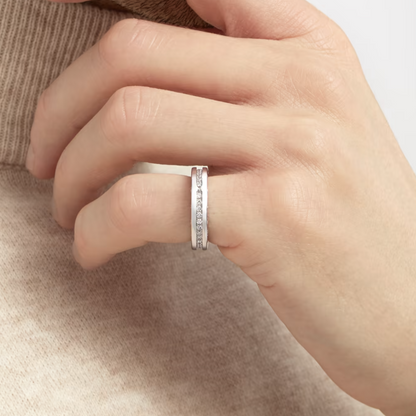 [Lunabriance]ZERO 1 ONE-BAND PAVED DIAMONDS ON THE SPIRAL RING