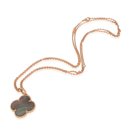 [Lunabriance]CLOVER 25MM GOLD DARK MOP BIG CLOVER NECKLACE
