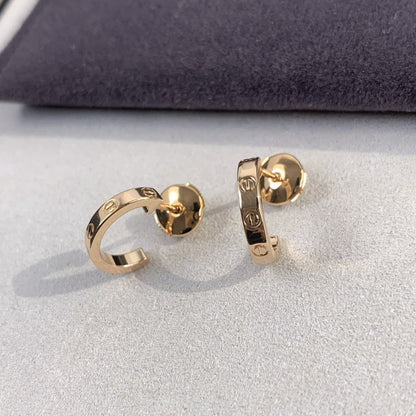 [Lunabriance]LOVE EARRINGS 2.65MM PINK GOLD