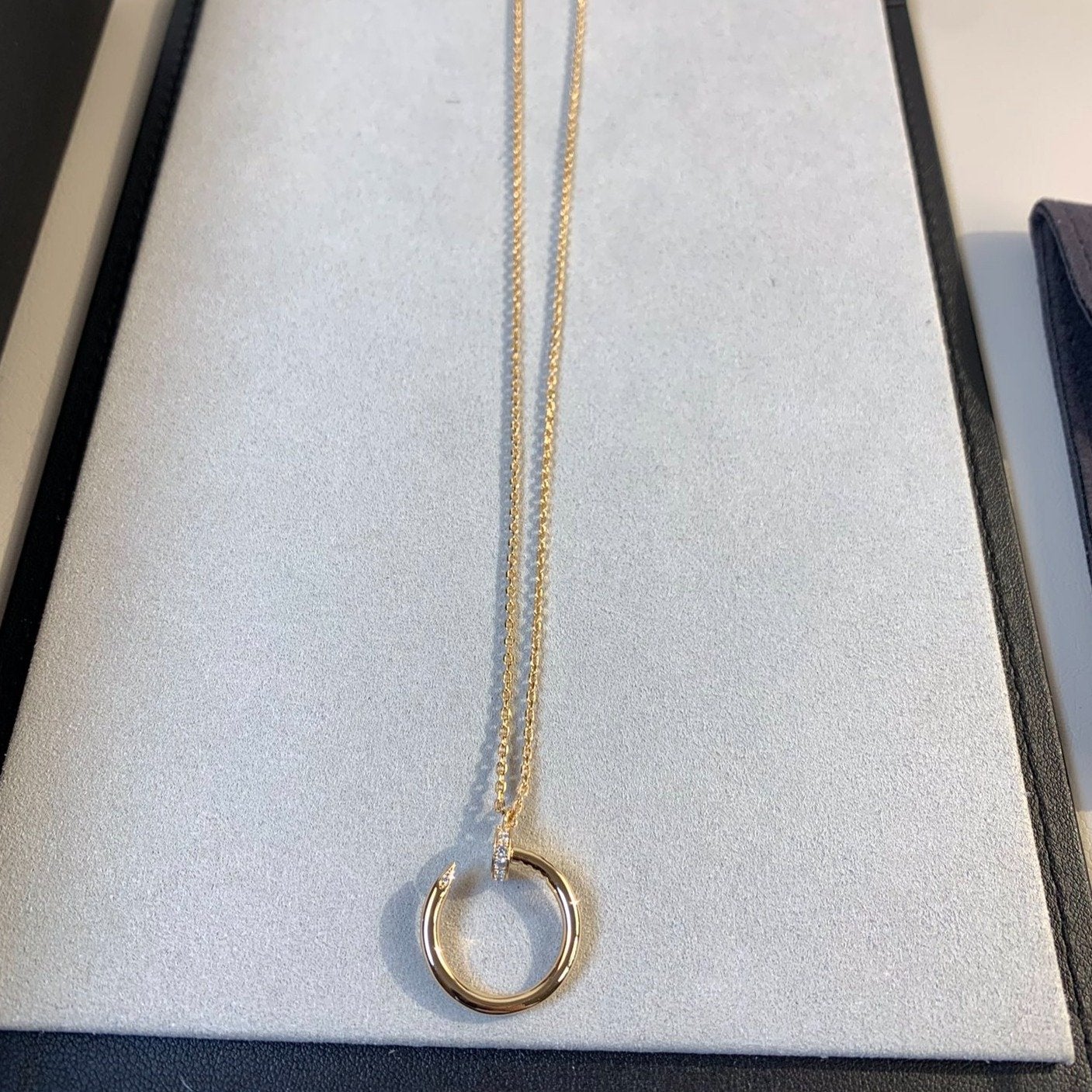 [Lunabriance]JUSTE NECKLACE PINK GOLD