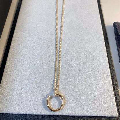 [Lunabriance]JUSTE NECKLACE PINK GOLD