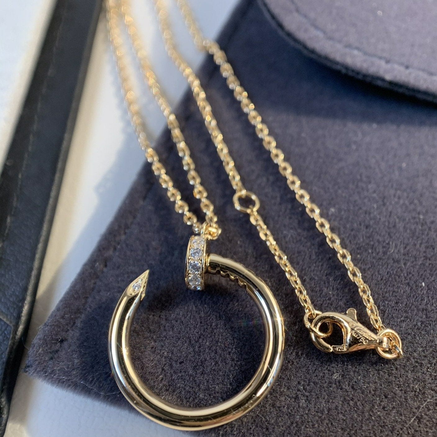 [Lunabriance]JUSTE NECKLACE PINK GOLD
