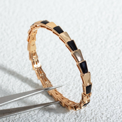 [Lunabriance]SERPENTI BRACELET PINK GOLD ONYX