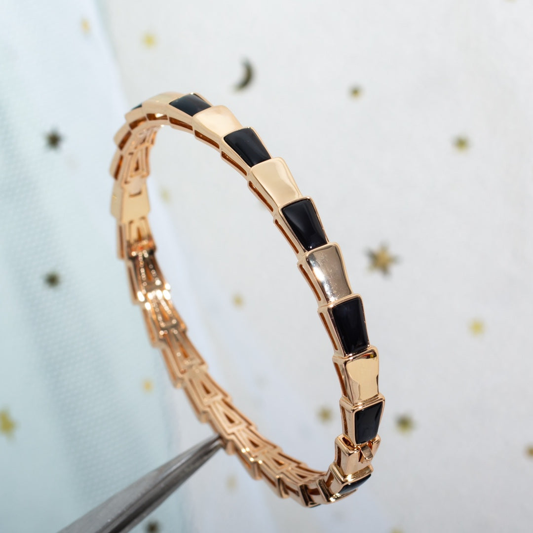 [Lunabriance]SERPENTI BRACELET PINK GOLD ONYX