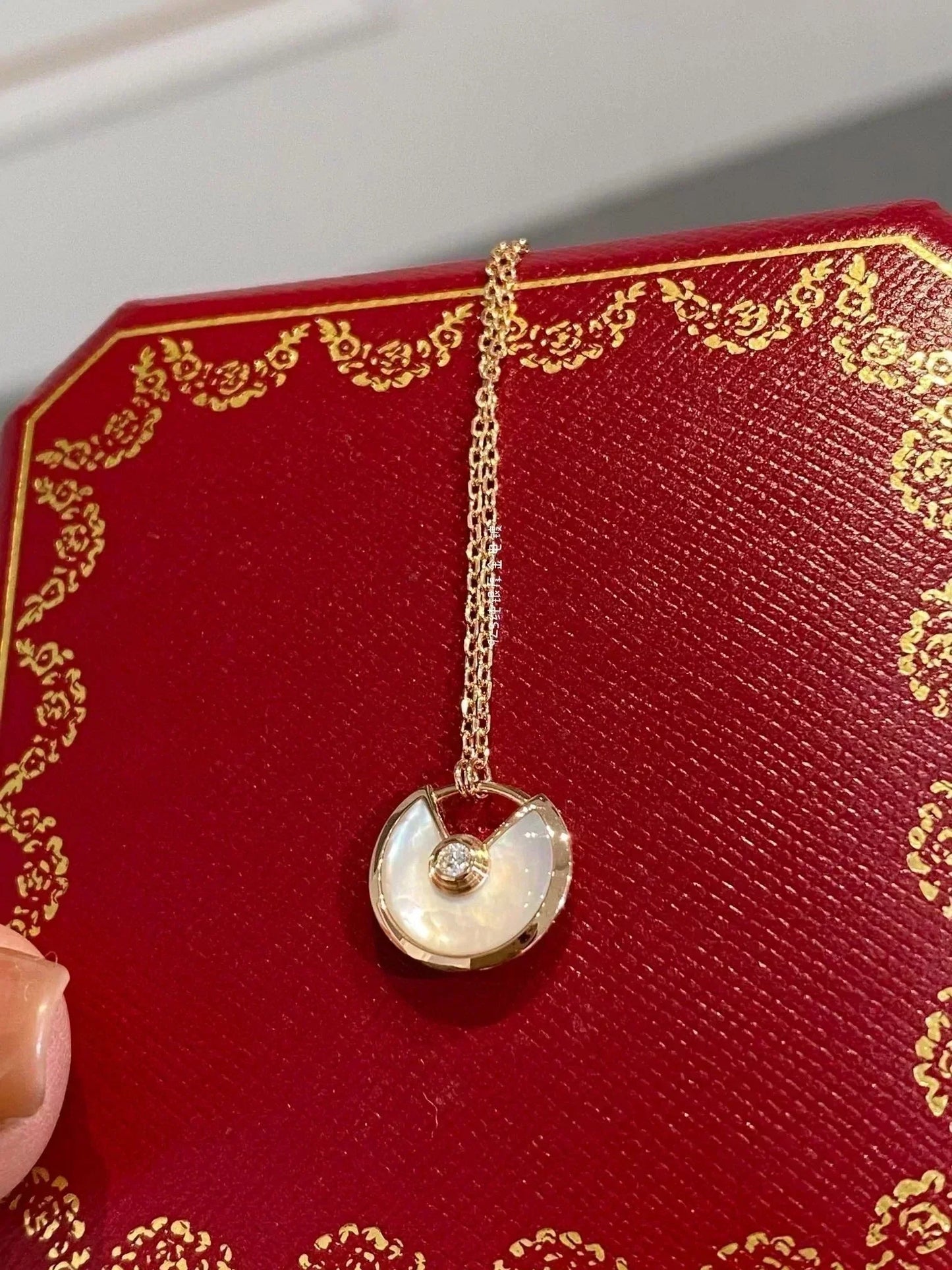 [Lunabriance]AMULETTE ROSE GOLD MOP NECKLACE