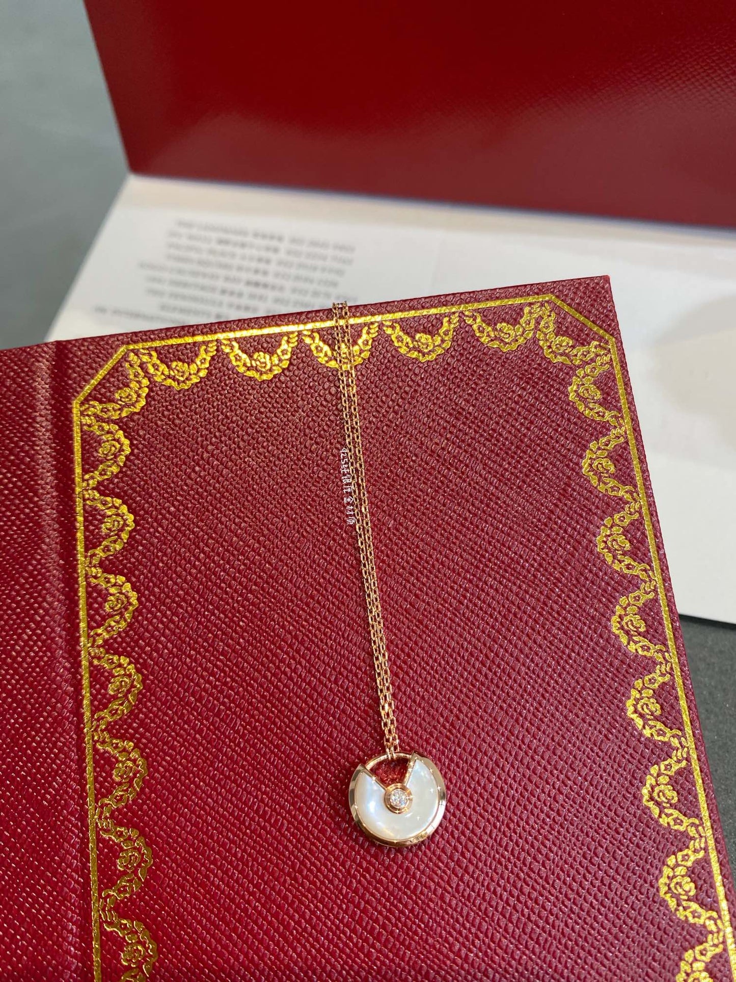 [Lunabriance]AMULETTE ROSE GOLD MOP NECKLACE