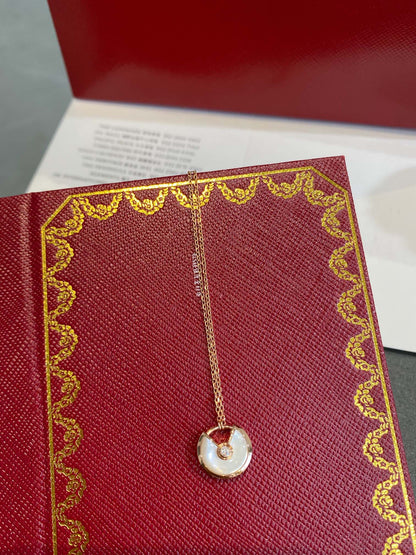 [Lunabriance]AMULETTE ROSE GOLD MOP NECKLACE