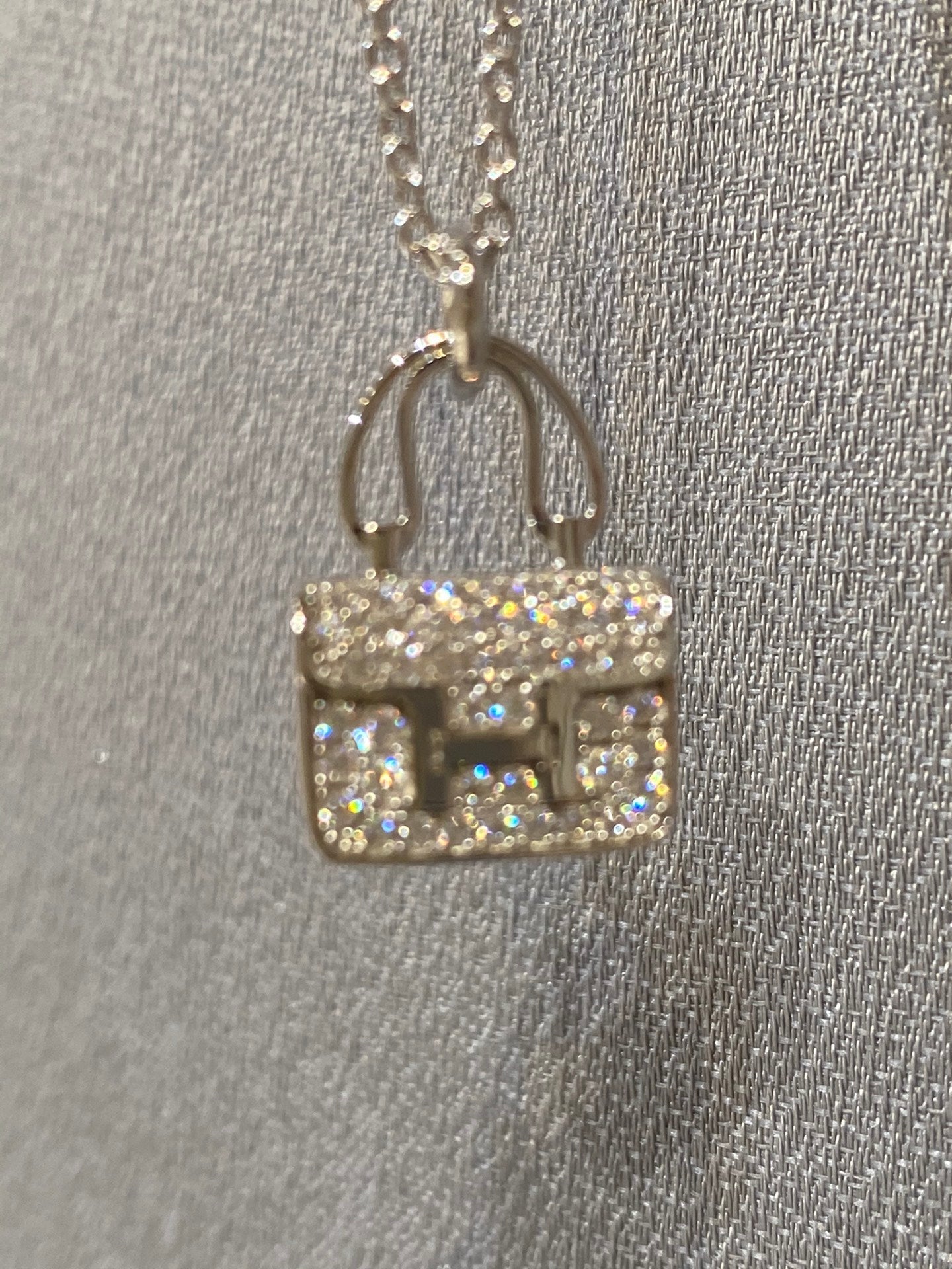 [Lunabriance]CONSTANCE PEDANT DIAMOND NECKLACE