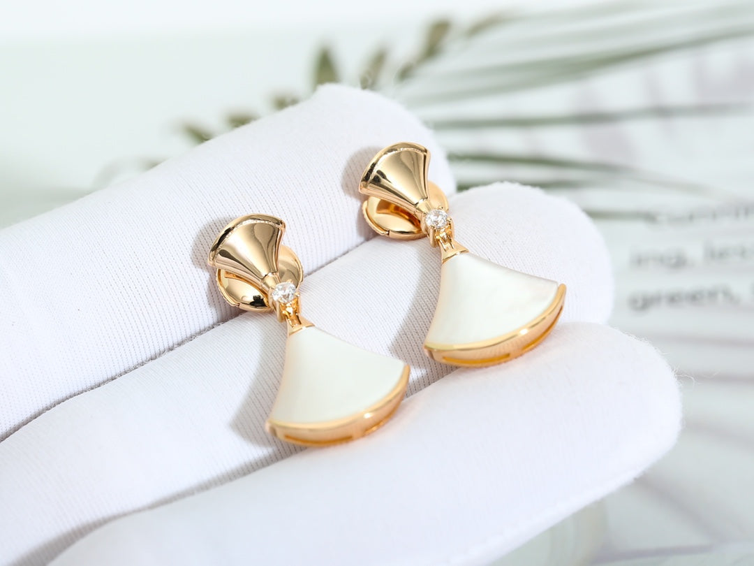 [Lunabriance]DREAM MOP PINK GOLD EARRINGS