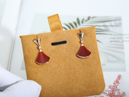[Lunabriance]DREAM Carnelian PINK GOLD EARRINGS