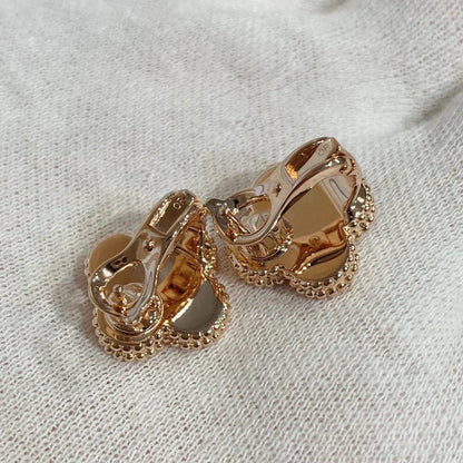 [Lunabriance]CLOVER MEDIUM 1 MOTIFS CARNELIAN  DIAMOND earrings