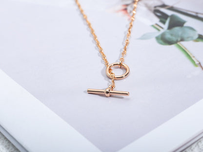 [Lunabriance]ECHAPPEE NECKLACE PINK GOLD
