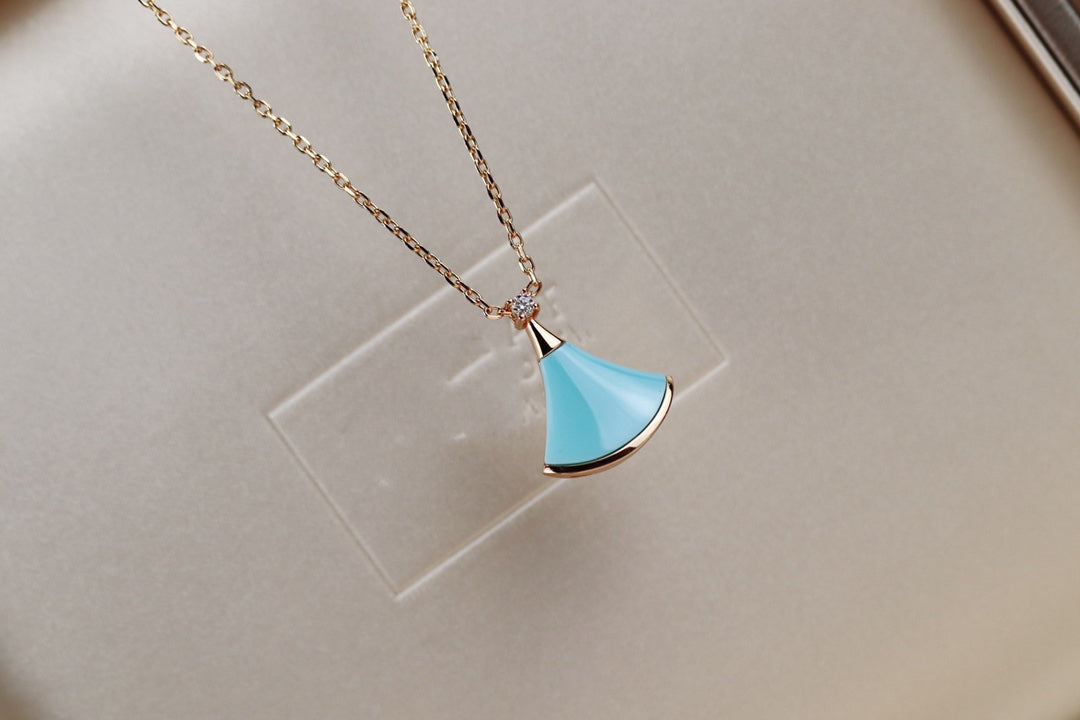 [Lunabriance]DREAM NECKLACE TURQUOISE PINK GOLD