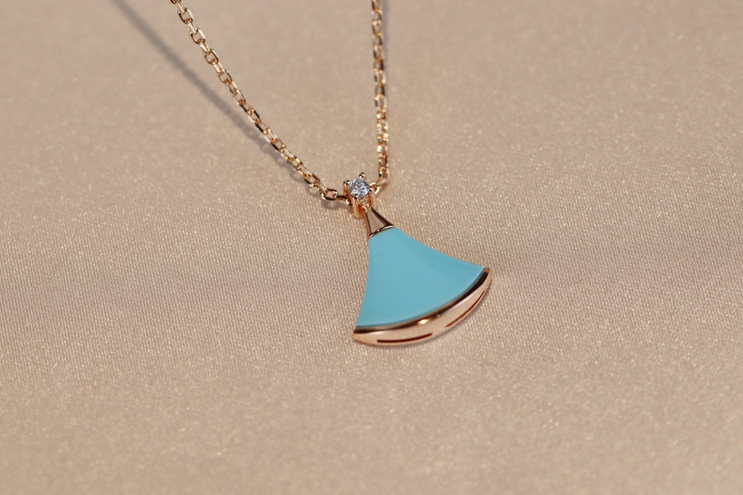 [Lunabriance]DREAM NECKLACE TURQUOISE PINK GOLD