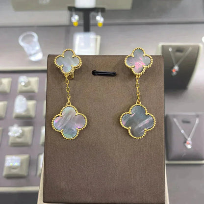 [Lunabriance]CLOVER 2 MOTIFS  EARRINGS (MULTIPLE CHOICESC