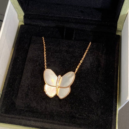 [Lunabriance]BUTTERFLY GOLD MOP DIAMOND NECKLACE