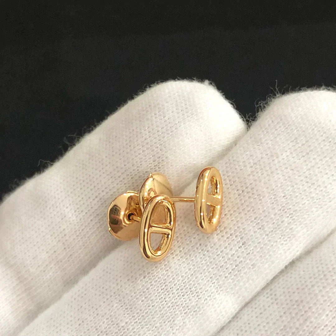 [Lunabriance]CHAINE SMALL EARRINGS GOLD AND SILVER