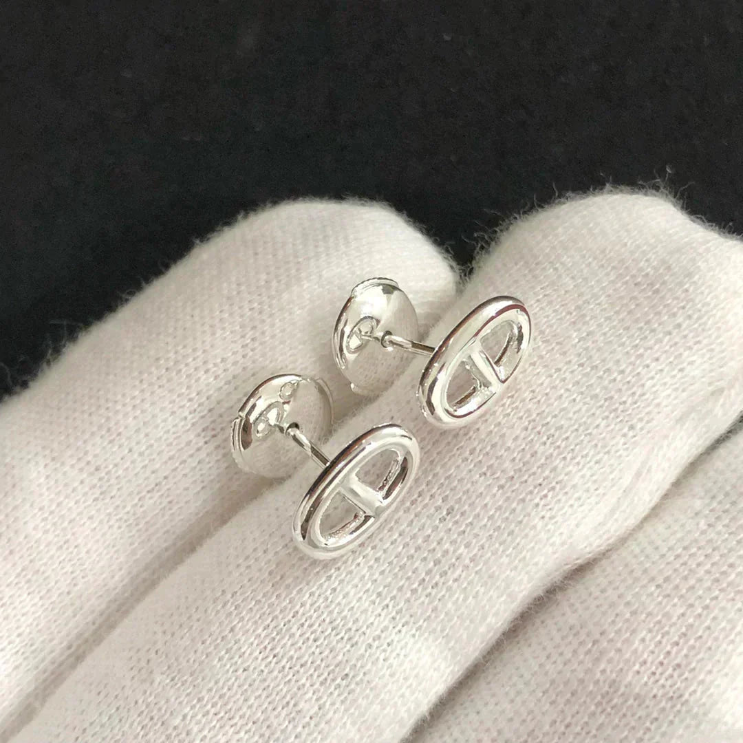 [Lunabriance]CHAINE SMALL EARRINGS GOLD AND SILVER