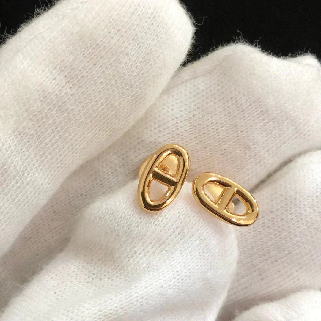 [Lunabriance]CHAINE SMALL EARRINGS GOLD AND SILVER