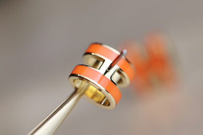 [Lunabriance]MINI POP H EARRINGS ORANGE