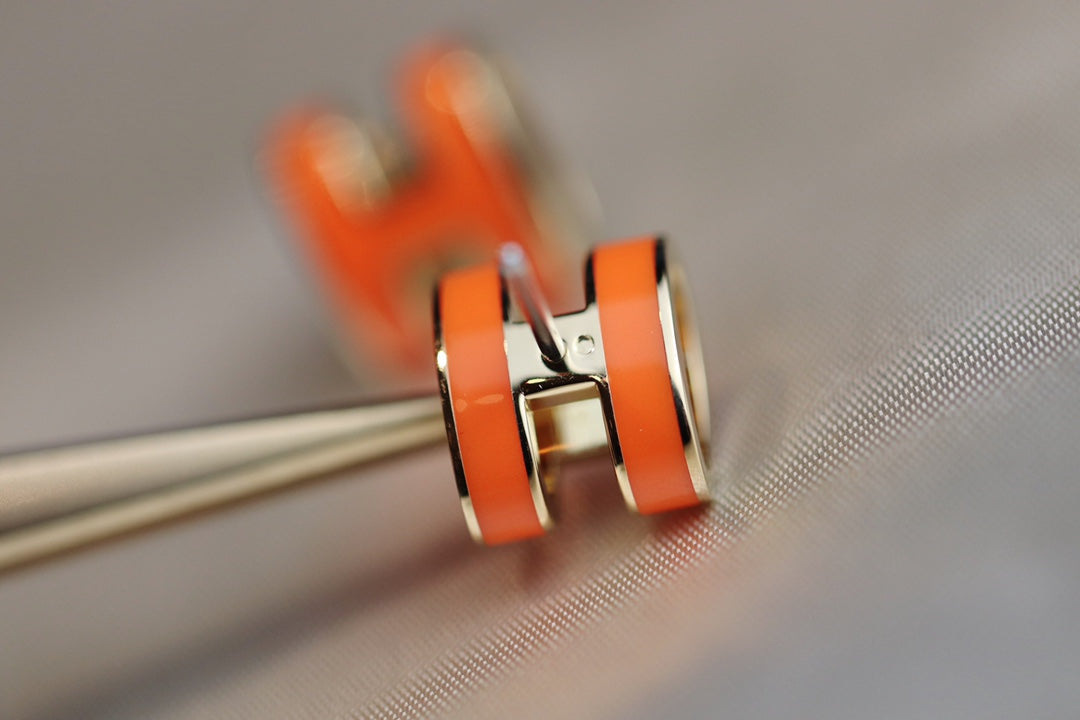 [Lunabriance]MINI POP H EARRINGS ORANGE