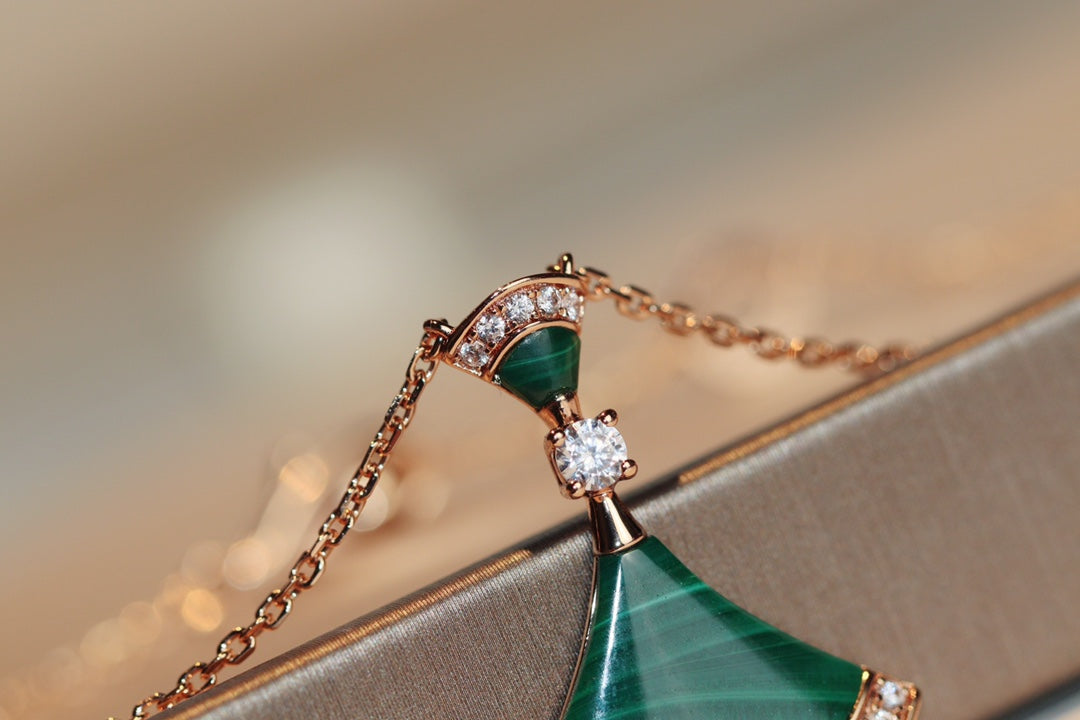 [Lunabriance]DREAM NECKLACE MALACHITE DIAMOND