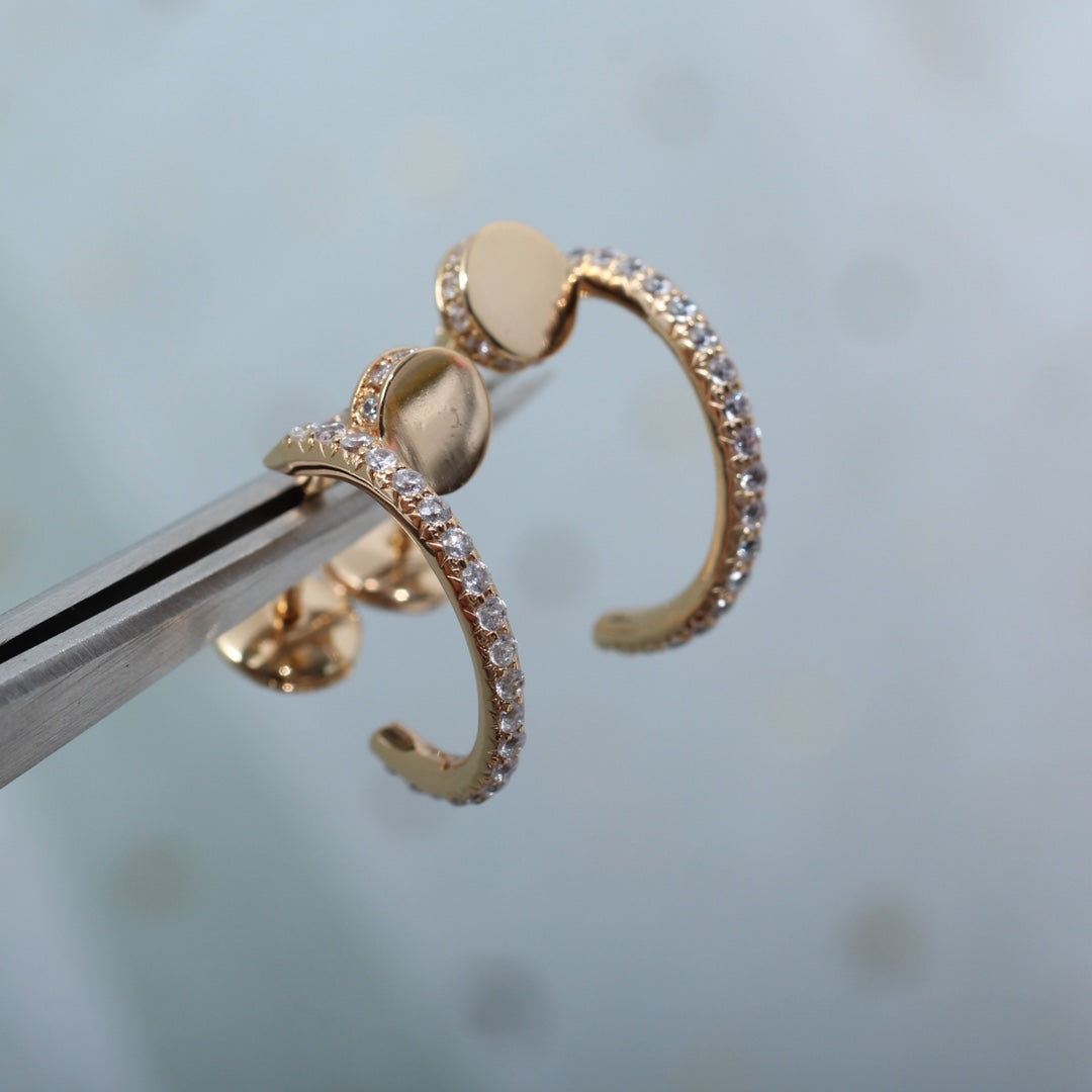 [Lunabriance]JUSTE EARRINGS 12.75MM PINK GOLD DIAMOND