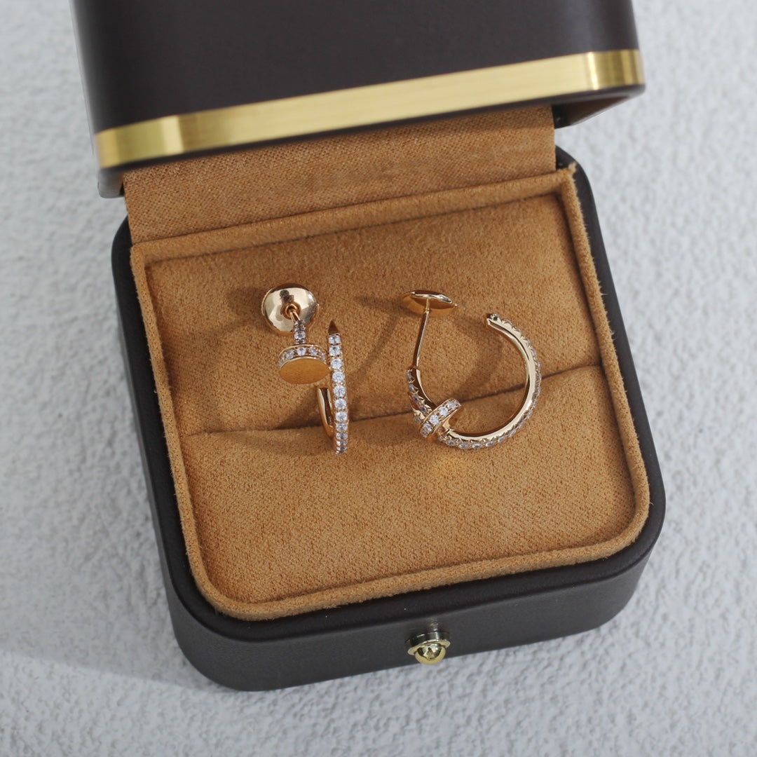 [Lunabriance]JUSTE EARRINGS 12.75MM PINK GOLD DIAMOND