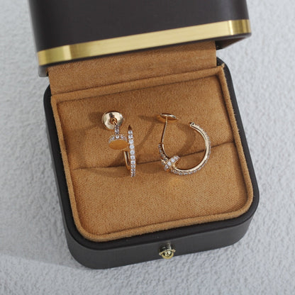 [Lunabriance]JUSTE EARRINGS 12.75MM PINK GOLD DIAMOND