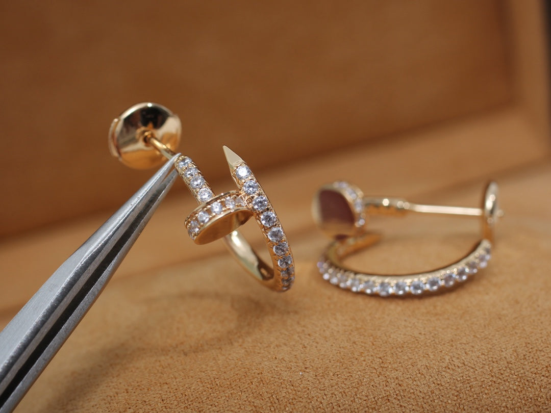 [Lunabriance]JUSTE EARRINGS 12.75MM PINK GOLD DIAMOND