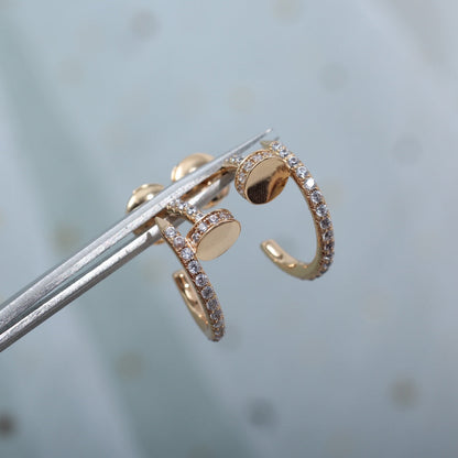 [Lunabriance]JUSTE EARRINGS 12.75MM PINK GOLD DIAMOND