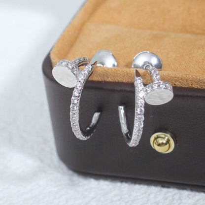 [Lunabriance]JUSTE EARRINGS 12.75MM SILVER DIAMOND