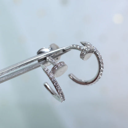 [Lunabriance]JUSTE EARRINGS 12.75MM SILVER DIAMOND