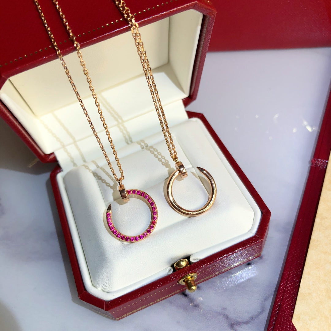 [Lunabriance]JUSTE NECKLACE GOLD RED DIAMONDS