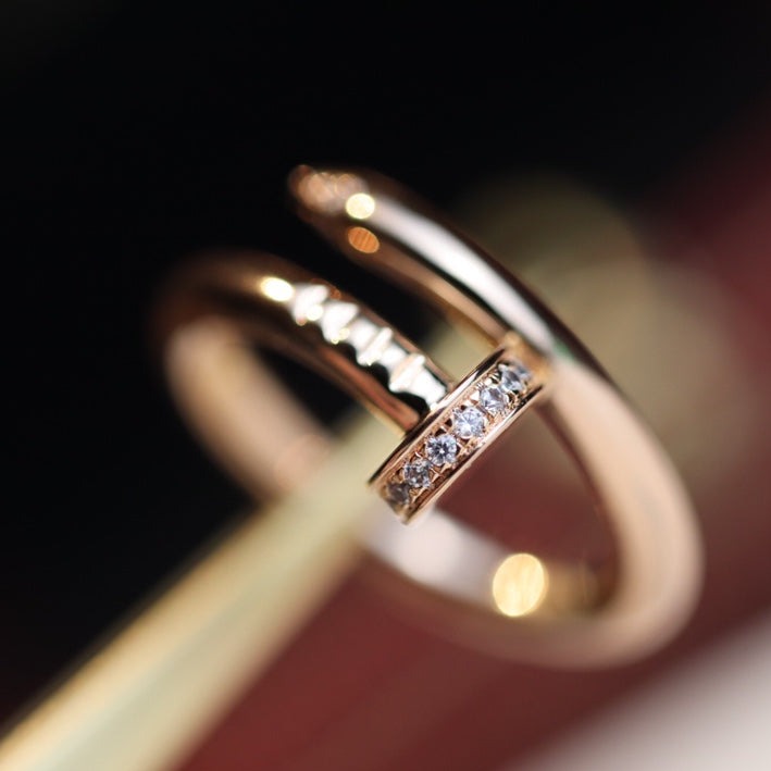 [Lunabriance]JUSTE RING 2.65MM PINK GOLD DIAMOND