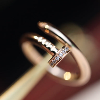 [Lunabriance]JUSTE RING 2.65MM PINK GOLD DIAMOND