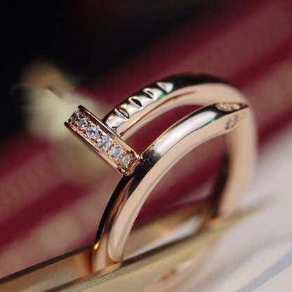 [Lunabriance]JUSTE RING 2.65MM PINK GOLD DIAMOND