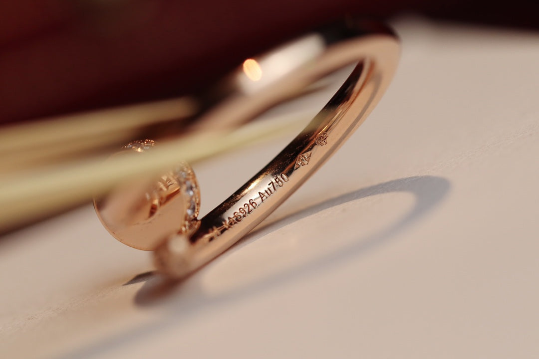 [Lunabriance]JUSTE RING 2.65MM PINK GOLD DIAMOND