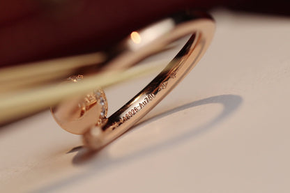[Lunabriance]JUSTE RING 2.65MM PINK GOLD DIAMOND
