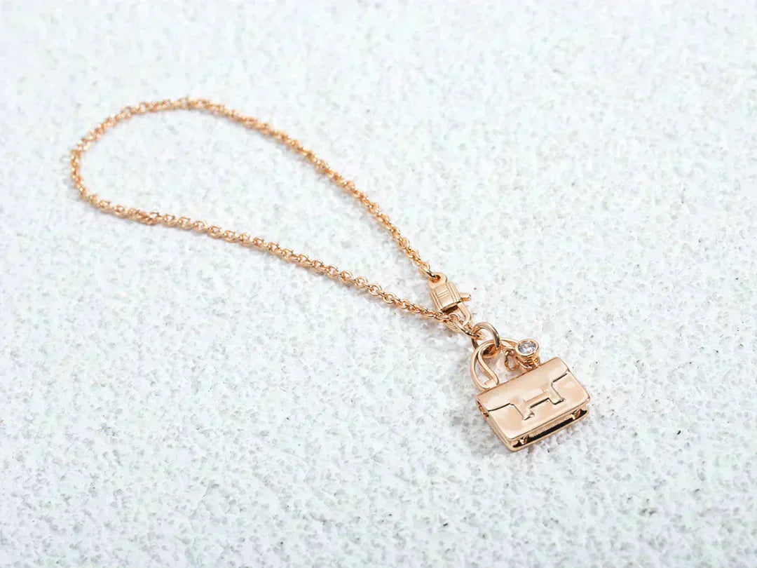 [Lunabriance]AMULETTE PEDANT ROSE GOLD NECKLACE