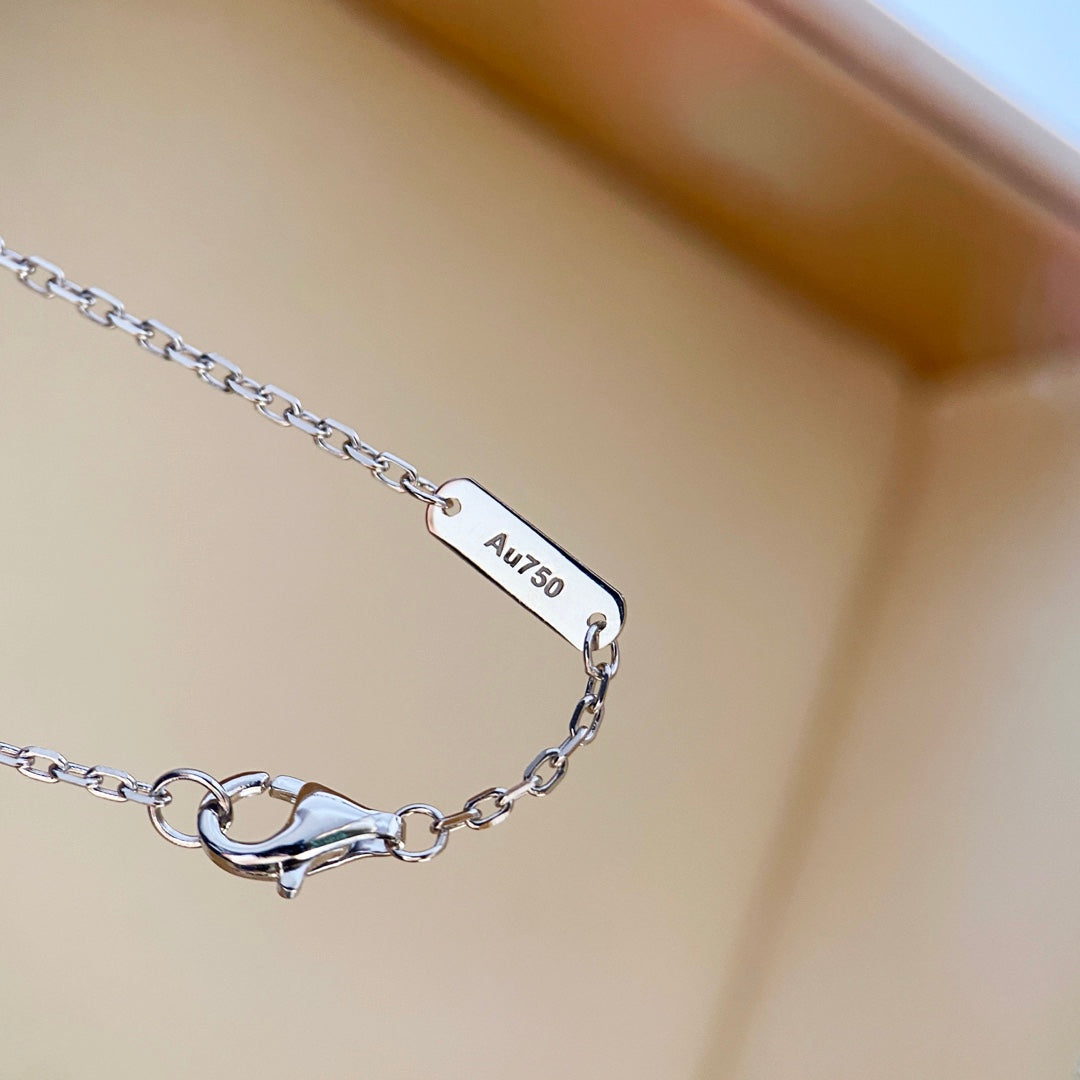 [Lunabriance]CLOVER DIAMOND NECKLACE SILVER