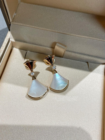 [Lunabriance]DREAM MOP 1 DIAMOND EARRINGS