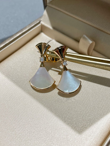 [Lunabriance]DREAM MOP 1 DIAMOND EARRINGS
