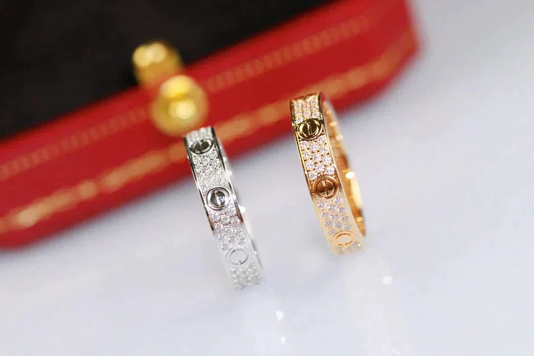 [Lunabriance]LOVE RING 3.6MM DIAMOND PAVED