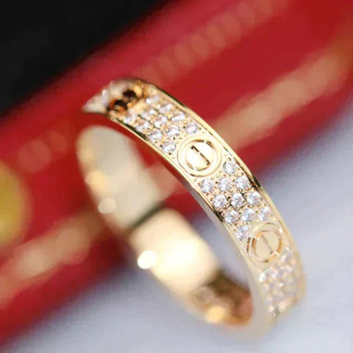 [Lunabriance]LOVE RING 3.6MM DIAMOND PAVED
