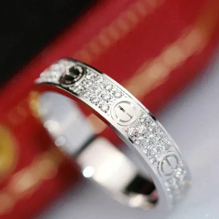 [Lunabriance]LOVE RING 3.6MM DIAMOND PAVED