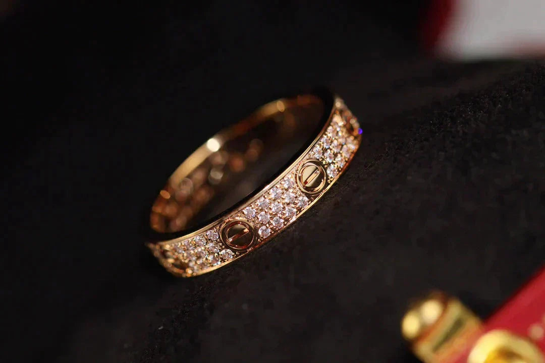 [Lunabriance]LOVE RING 3.6MM DIAMOND PAVED