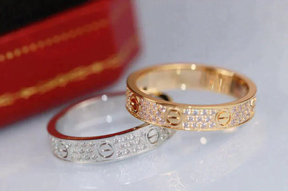 [Lunabriance]LOVE RING 3.6MM DIAMOND PAVED